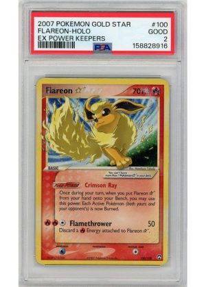 Flareon * (Gold Star) 100/108 PSA 2