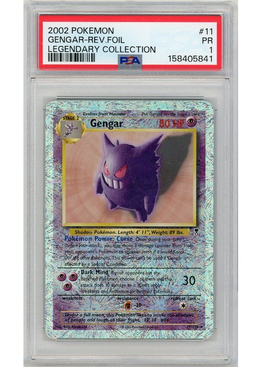 Gengar 11/110 Reverse Foil PSA 1