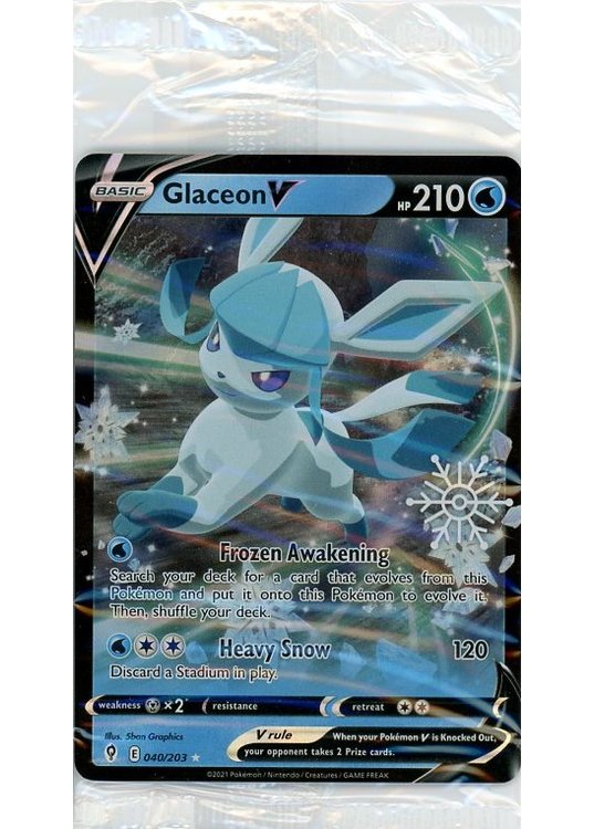 Glaceon V - 040/203 - Snowflake Stamp - Sealed