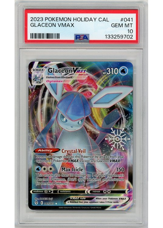 Glaceon VMAX Snowflake Stamp 041/203 PSA 10