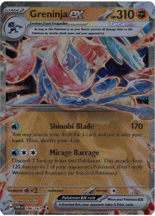 Greninja ex – 106/167 - Metal kort - Greninja UPC