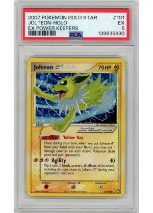 Jolteon * (Gold Star) 101/108 PSA 5