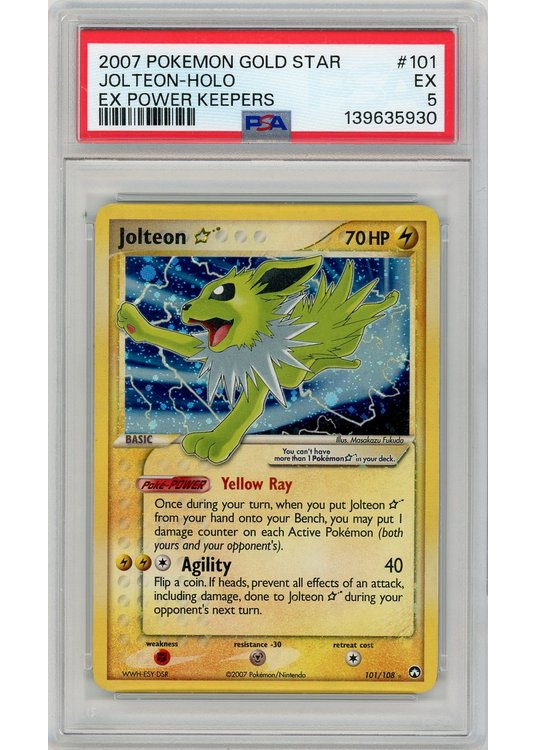 Jolteon * (Gold Star) 101/108 PSA 5