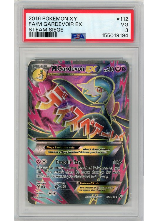M Gardevoir EX 112/114 PSA 3