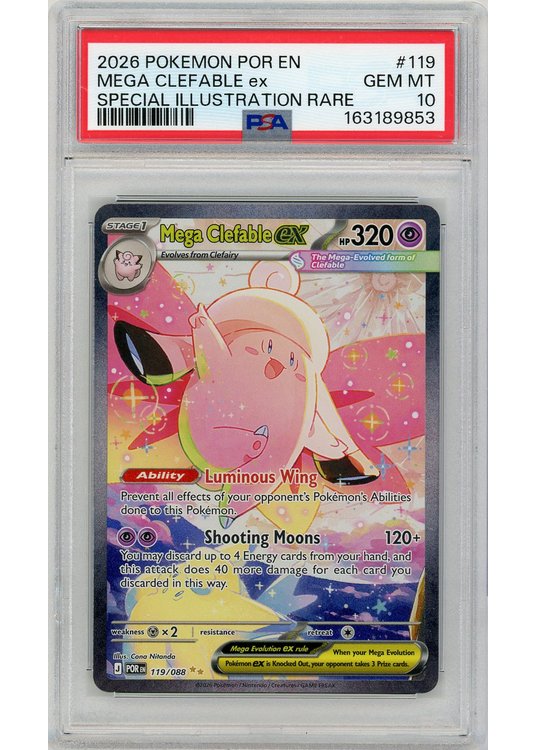 Mega Clefable ex 119/088 PSA 10