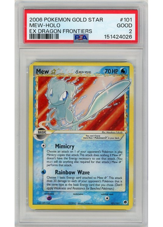 Mew * (Gold Star) 101/101 PSA 2