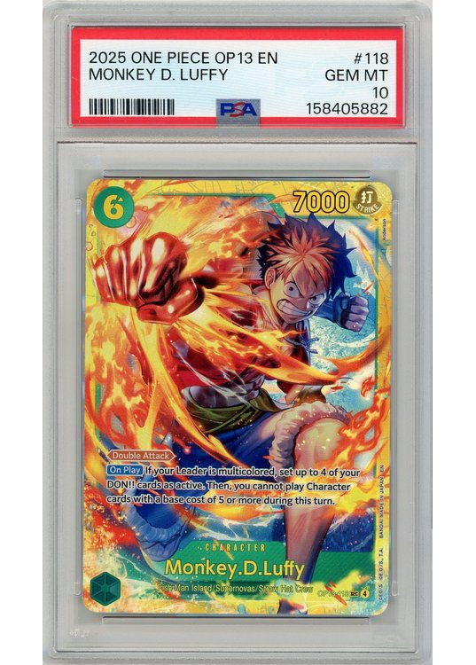 Monkey D Luffy (One Piece) OP13-118 PSA 10