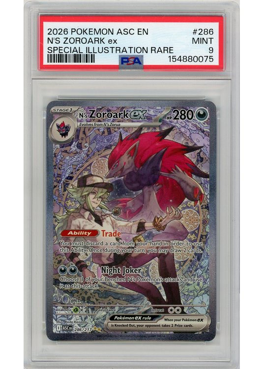 N's Zoroark ex 286/217 PSA 9