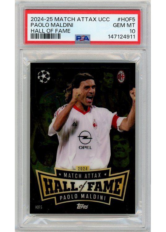 Paolo Maldini Hall of Fame Match Attax 2024 HOF5 PSA 10