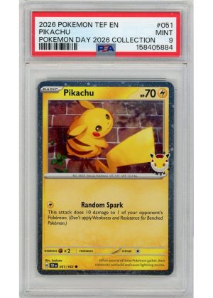 Pikachu Pokemon Day 2026 Stamp 051/162 PSA 9