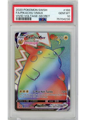 Pikachu VMAX – Skade på slab se billedet – 188/185 – PSA 10