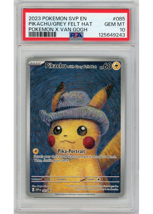 Pikachu with Grey Felt Hat SVP085 PSA 10