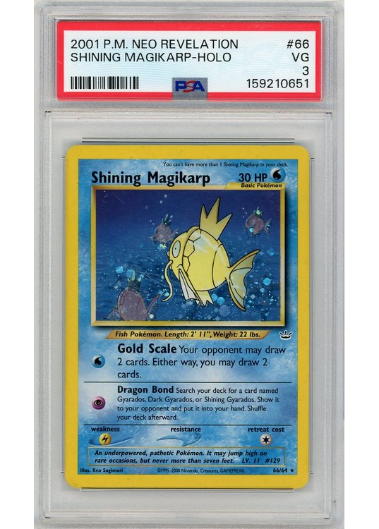 Shining Magikarp 66/64 PSA 3