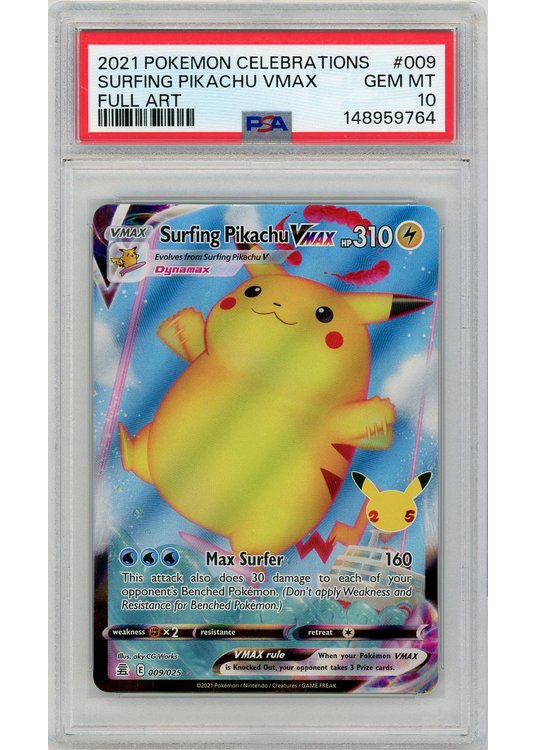 Surfing Pikachu VMAX 009/025 PSA 10