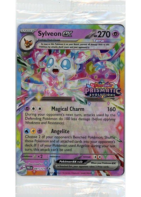 Sylveon ex - 041/131 - Prismatic Evolutions Stamp - Sealed