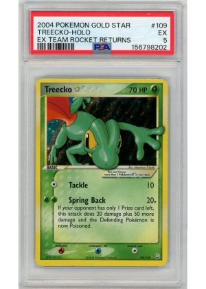 Treecko * (Goldstar) – 109/109 – PSA 5