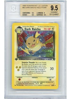 Dark Raichu – 83/82 – 1st Edition – BGS 9.5