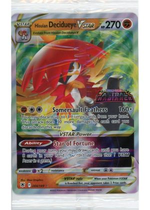 Hisuian Decidueye Vstar 084/189 - Astral Radiance Stamp - JUMBOkort - Sealed