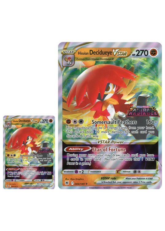 Hisuian Decidueye Vstar 084/189 - Astral Radiance Stamp - JUMBOkort