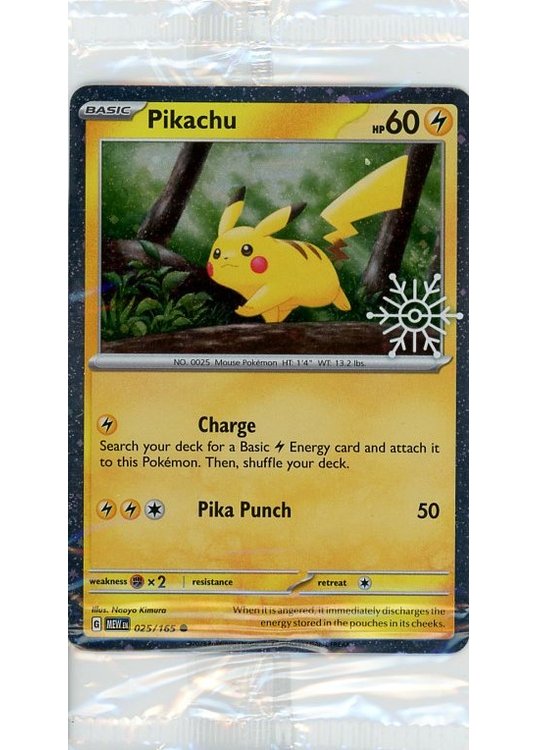 Pikachu 025/165 - Snowflake Stamp - Sealed