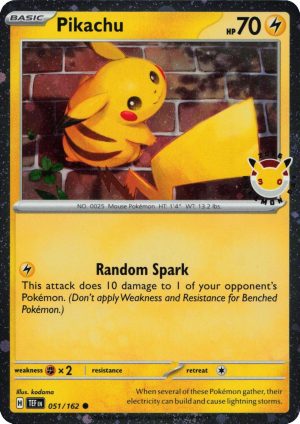 Pikachu – 051/162 – Pokemon Day 2025 Stamp