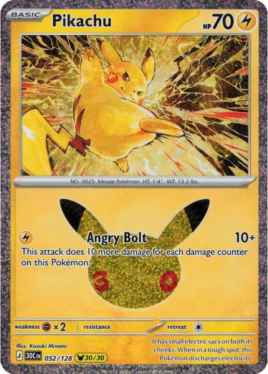 Pikachu [ 30/30] - 052/128
