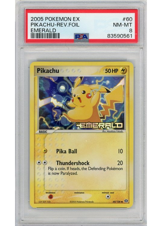 Pikachu 60/106 Reverse Foil PSA 8