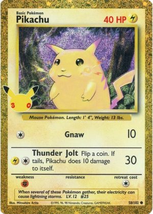 Pikachu [Base Set] – Classic Collection – 58/102
