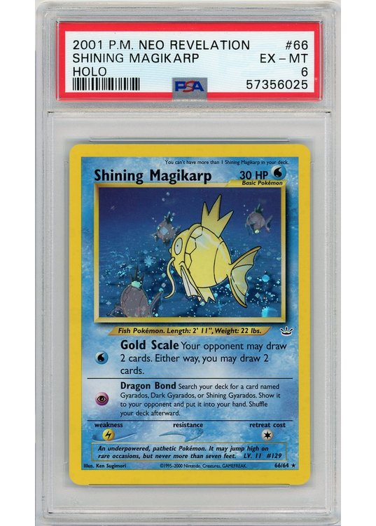 Shining Magikarp 66/64 PSA 6