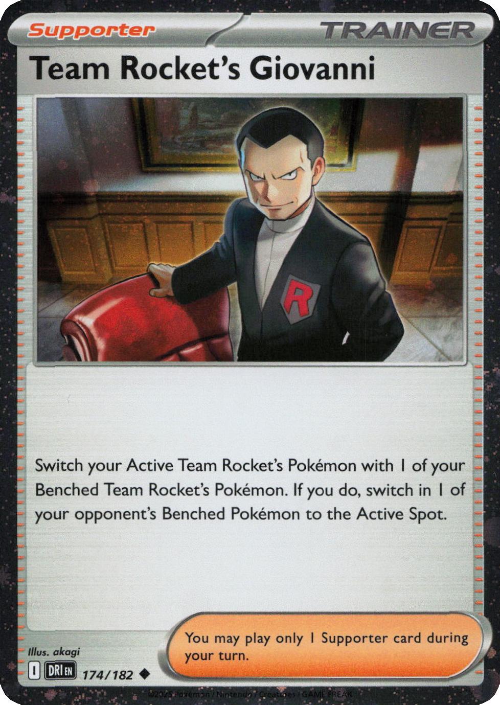 Team Rocket's Giovanni - 174/182 - Cosmos Holo