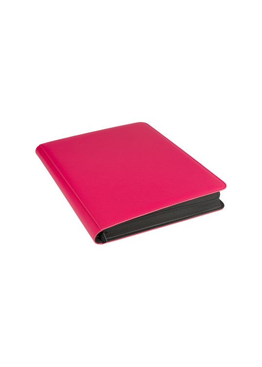 Toploadermappe i høj kvalitet: PremiumSets 9-Pocket Zip-Up Album - Pink (mørk)