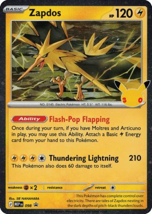 Zapdos - MEP098 - Pokemon Mega Evolution promo