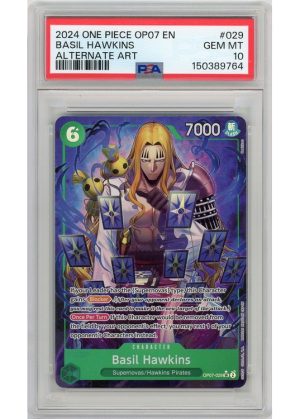 Basil Hawkins (Alternate Art) (One Piece) – OP07-029 – PSA 10