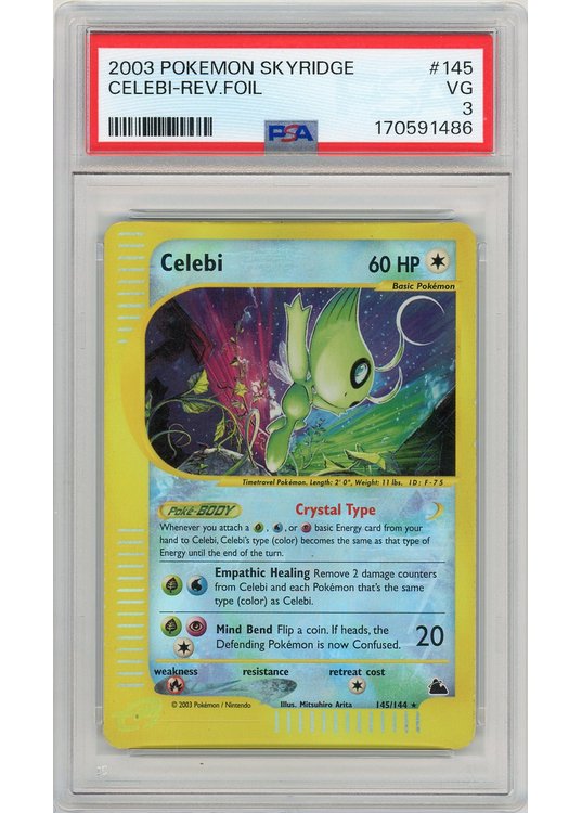 Celebi 145/144 Reverse Foil PSA 3