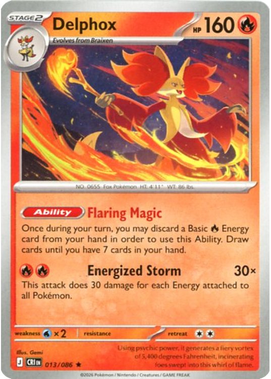 Delphox - 013/086 - Non Holo