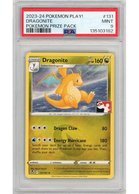 Dragonite Prize Pack Stamp 131/195 PSA 9