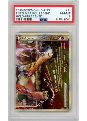 Entei & Raikou Legend – 91/95 – PSA 8