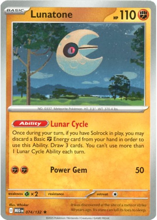 Lunatone - 074/132 - Non Holo