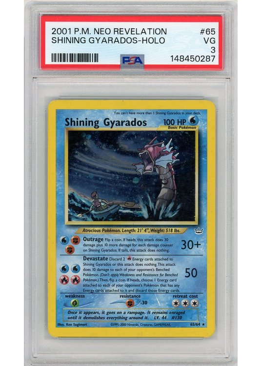 Shining Gyarados 65/64 PSA 3