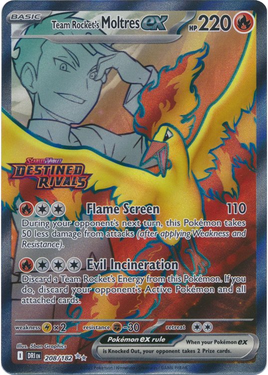 Team Rocket's Moltres ex - 208/182 - Destined Rivals Stamp
