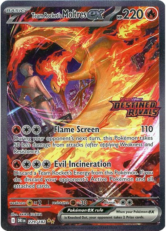 Team Rocket's Moltres ex - 229/182 - Destined Rivals Stamp