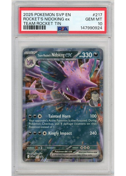 Team Rocket's Nidoking ex SVP217 PSA 10