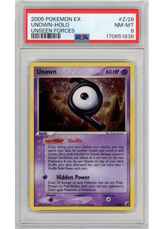 Unown Z Z/28 PSA 8